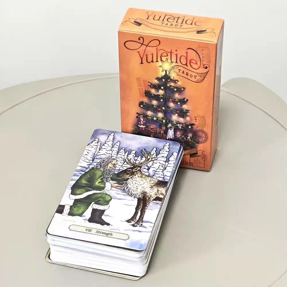 Yuletide Tarot Cards 78 PCS Christmas Holiday Winter Solstice Tarot Deck Divination Fortune Telling Oracle Board Game Gift — image 1