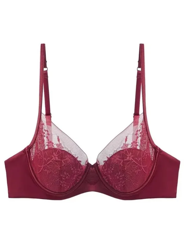 Women French Satin Lace Lingerie Set Push Up Anti Sagging Bra Full Coverage Brassiere Soft Comfort Underwear Daily Use 32‑38AB — image 13