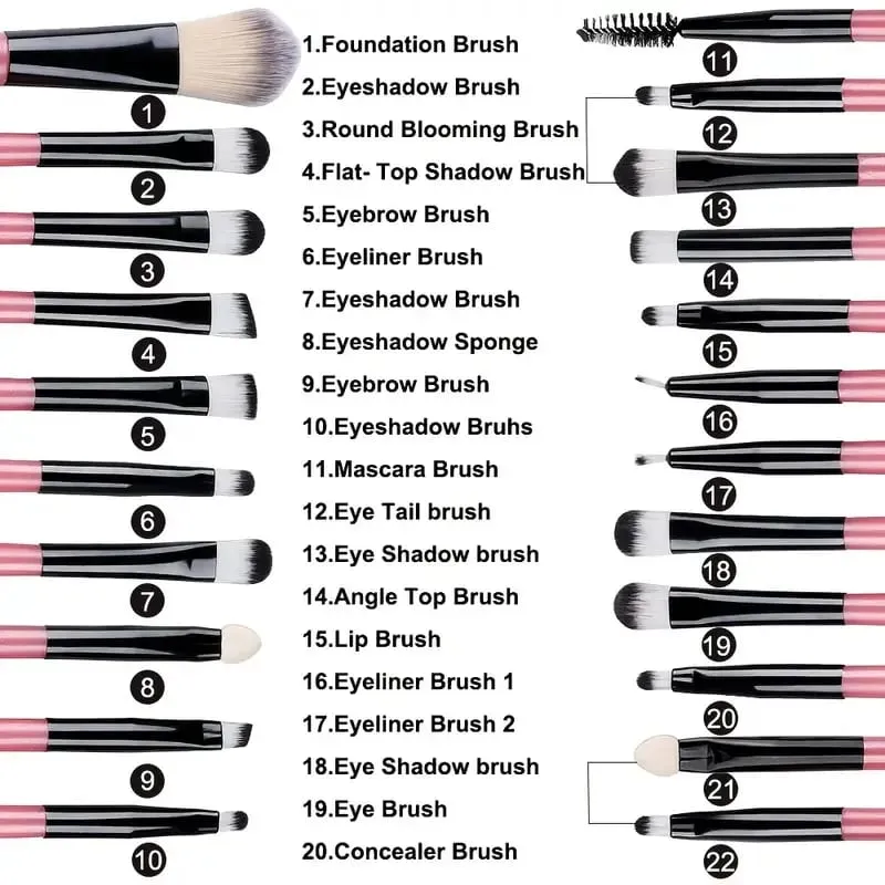 20pcs Makeup Brush Set Soft Fluffy Cosmetic Foundation Powder Eyeshadow Kabuki Blending Make Up Brush Beauty Tool Makeup Sponge — image 4