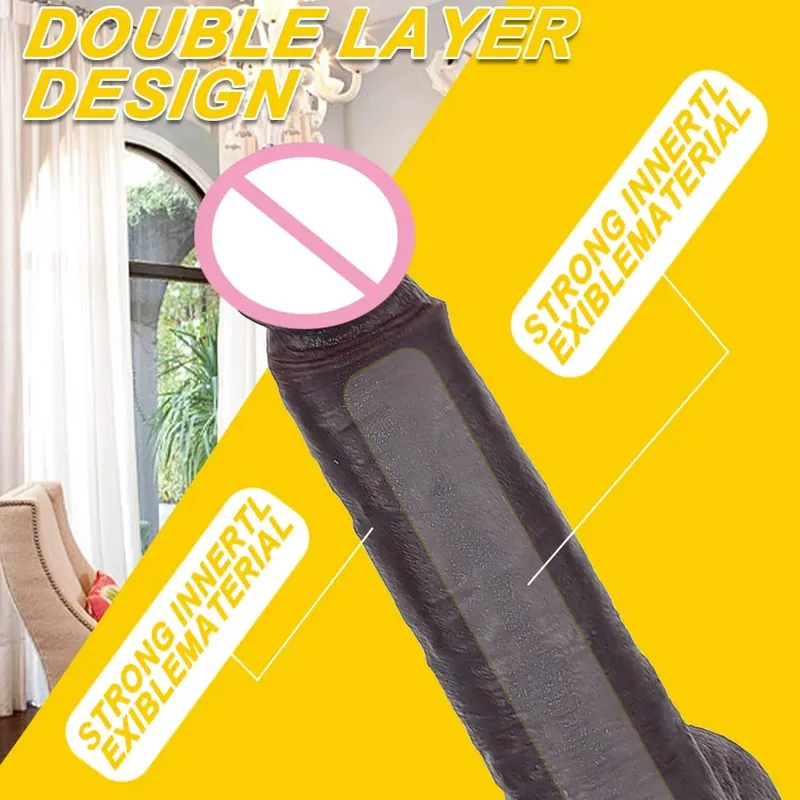 Silicone realista vibrador macio prazer pênis masturbador fantasia massageador de próstata vaginal dilatador anal brinquedos sexuais adultos para mulher — image 3