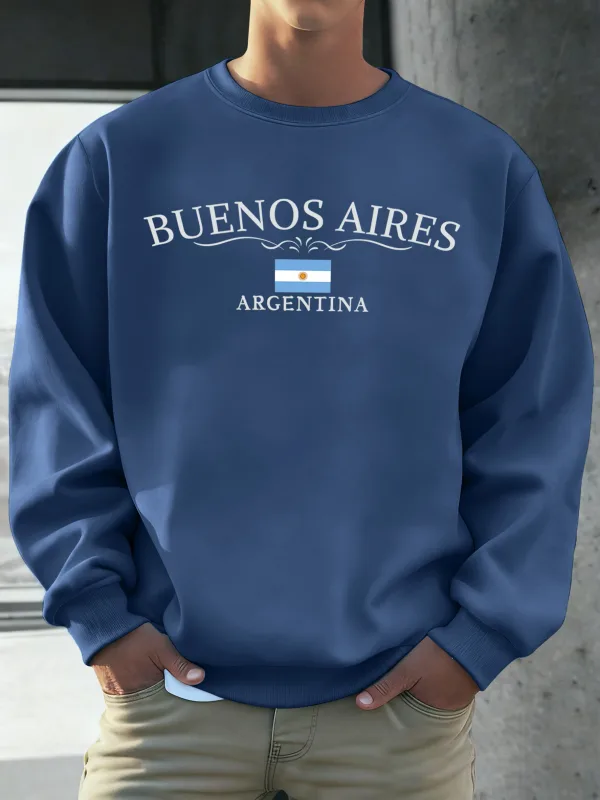Buenos Aires Argentina Printed Men Sweatshirts Street Hip Hop Sportswear Fleece All-Match Pullover Unisex Casual Loose Clothing — image 15
