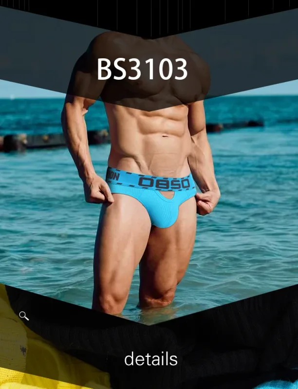 1/3Pcs Cotton Men Underwear Sexy Breathable Bikini Panties Underpants Large Crotch Pouch Mens Briefs with Front and Back Cutouts — image 5