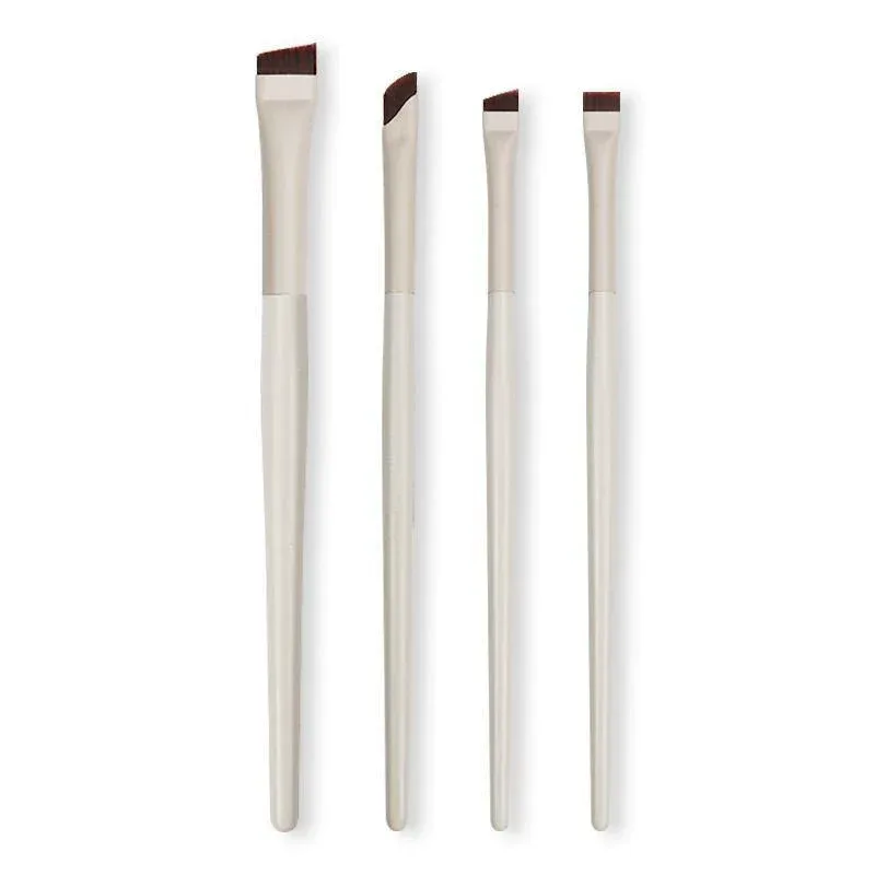 Upgrade Blade Eyeliner Brush Set Ultra Thin Fine Angle Flat Eyebrow Brush Under The Eye Place Precise Detail Brushes Ivory — image 8
