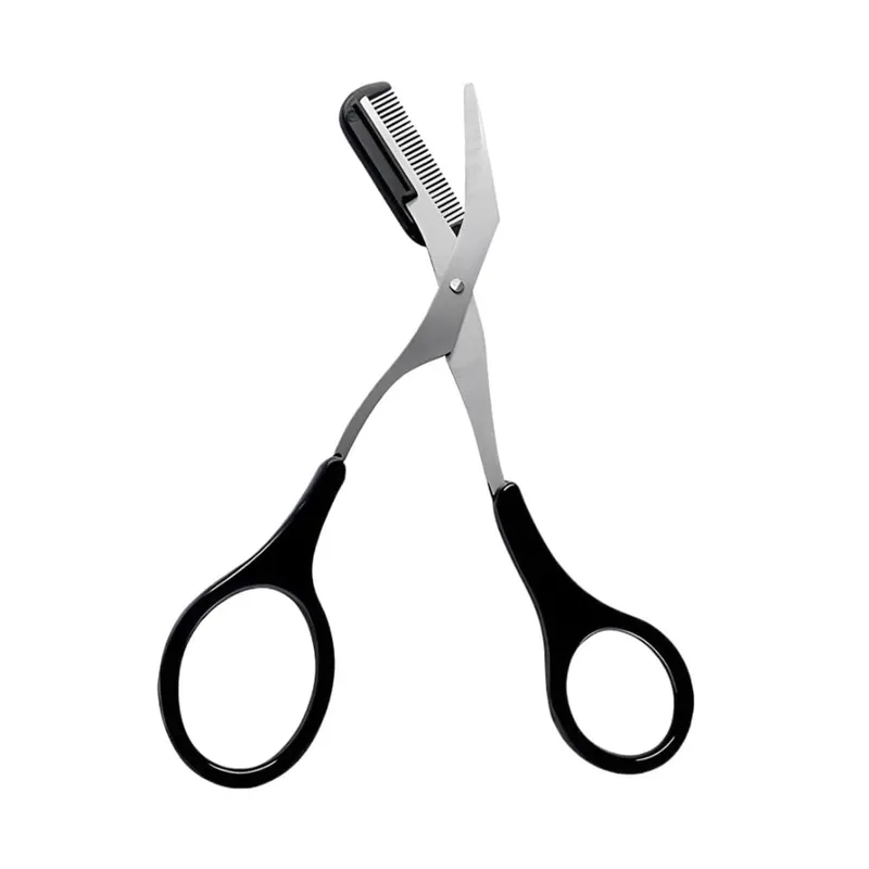 3pcs Eyebrow Trimming Tools Stainless Steel Eyebrow Tweezer Scissors with Comb Razor Makeup Tools Face Care — image 7