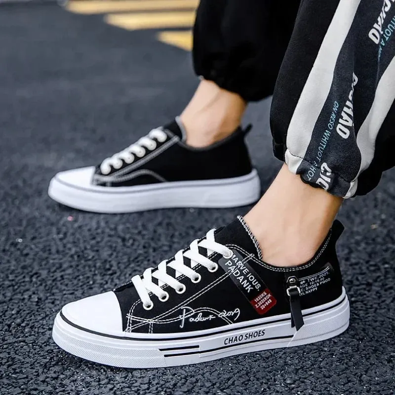 Men's Canvas Shoes Breathable Men Casual Shoes Outdoor Sneakers Comfortable Low-Top Men Tennis Shoes Zapatillas De Deporte — image 4