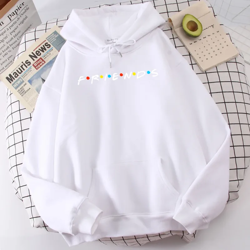 Sitcom Movie Friends Tryckt Luvtröja för män Koreansk fleecetröja Enkel Crewneck Hooded Street Oversize Höst Herrkläder — image 14