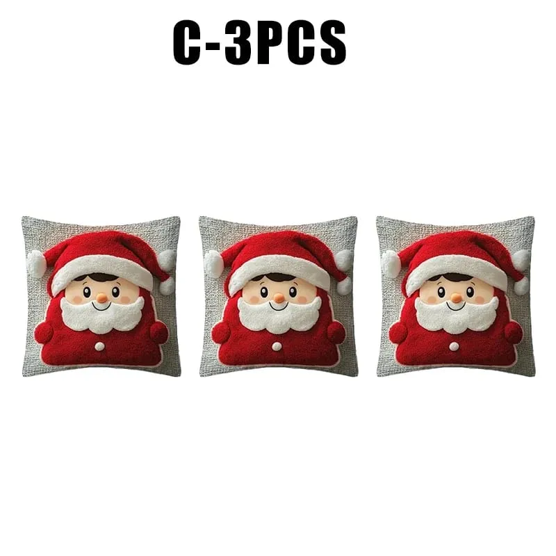 Christmas Character Cushion Cover Snowman Reindeer Digital Print on Stretch Fabric for Festive Home Decor — image 16