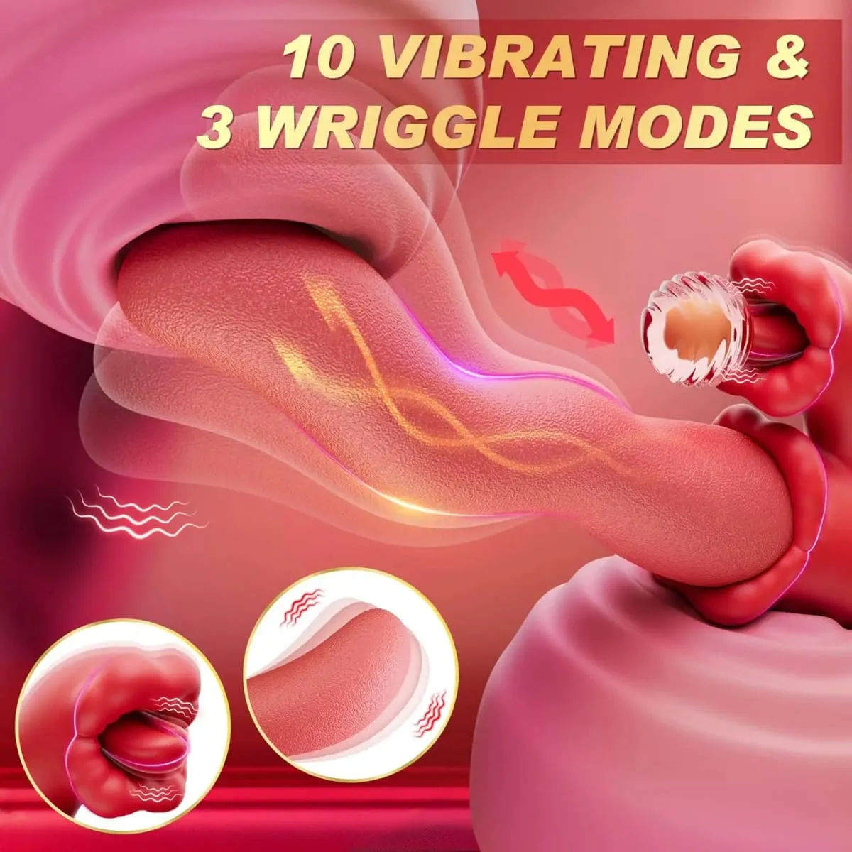 Clitoral Tongue Scroll 3 az 1-ben vibrátor nőknek Clit mellbimbók G-pont stimulátor női vagina masszírozó vibrátor felnőtt szexjátékok — image 2