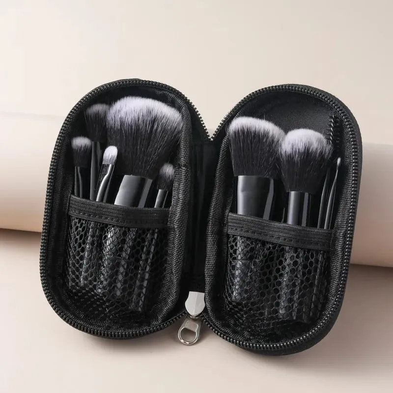 10pcs Makeup Brush Sets Plastic Mini with Bag Multifunctional Makeup Brush Travel Portable Makeup Tool — image 3