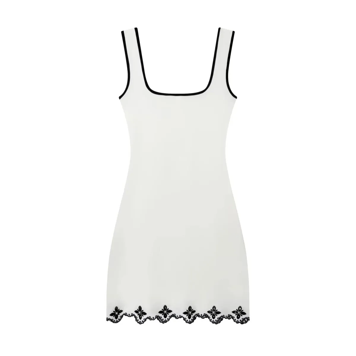 European and American style 2025 winter new women's clothing artificial pearl embroidery sleeveless short dress — image 2