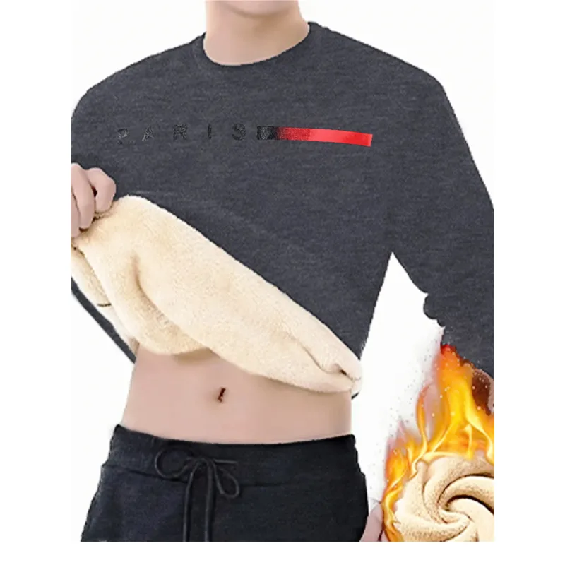 Caxemira masculina com gola redonda e caxemira grossa de inverno sob uma caxemira quente — image 9