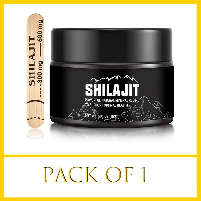 Shilajit puro siberiano original com ácido fúlvico e minerais residuais e gel de suplemento de ácido húmico 85+ para energia e sistema imunológico
