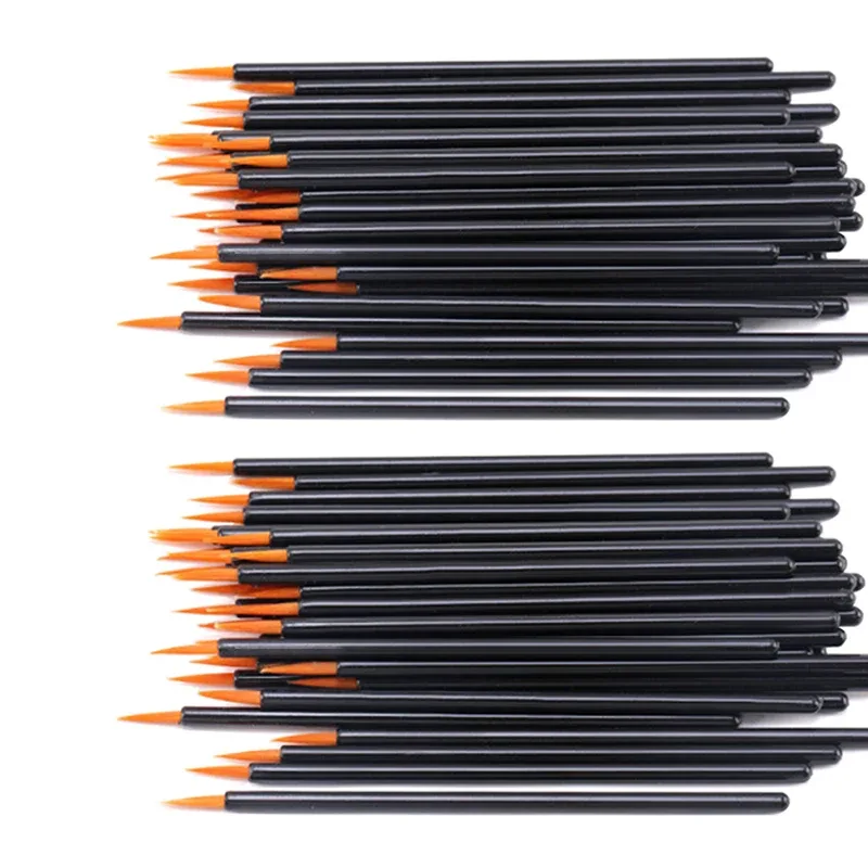 50/100pcs Eyeliner Brushes Eyelash Eyeshadow Applicator Lip Brush For Nail Art Painting Pen Tool Eye Lash Wands Accessories — image 6