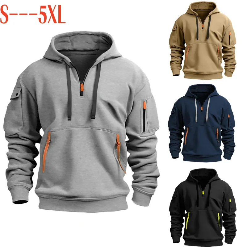 Rc Team Associated Men's Hoodie Multi Pocket Zipper Casual Sports Hoodie Men Loose Pullover Fashion Sweatshirt Long-Sleeve tops