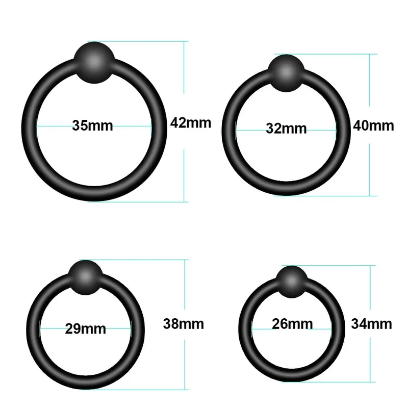 Sex Toys Penis Ring Silicone Cock Rings for Men 3/4/8 Sizes Cockring Cock Sexual Stimulation Couples Sex Toys Stretchy Cock 18+ — image 8
