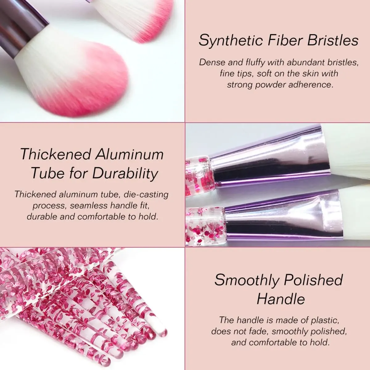 5 PCS Professional Makeup Brush Set Compatible for Eyeshadow Eyebrow - Nylon Bristles — image 4