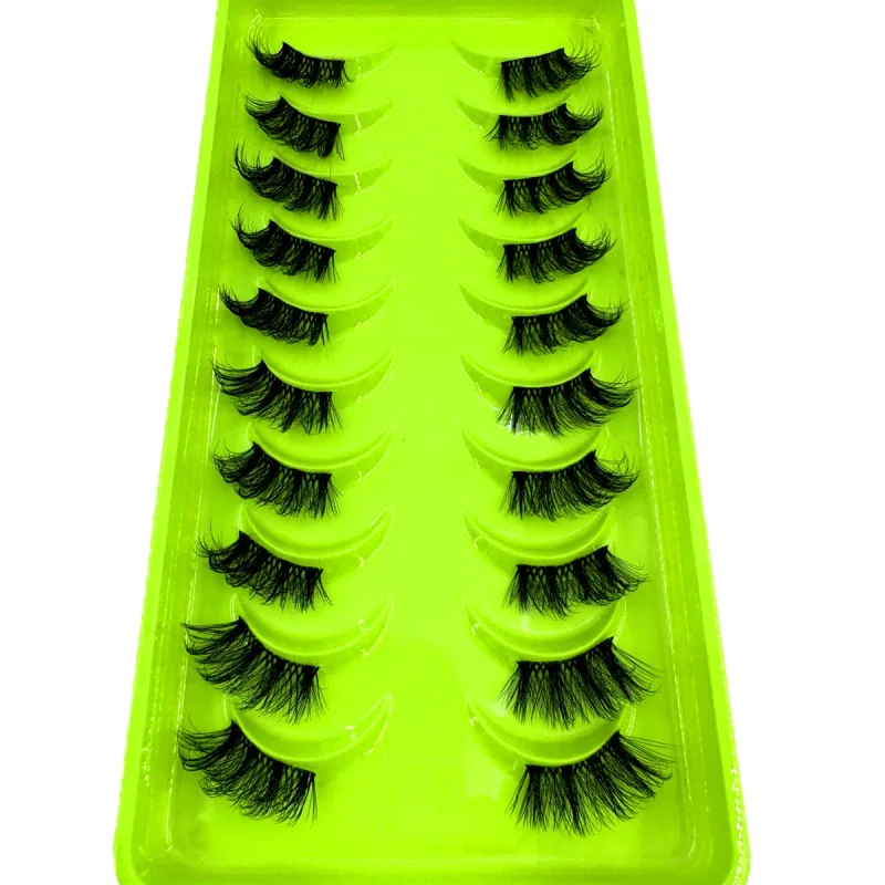 Black Eyelashes 10 Half Lashes Soft Natural Cat Eye Lashes Makeup Tool Extension Fluffy Faux Cils back-to-school season — image 10