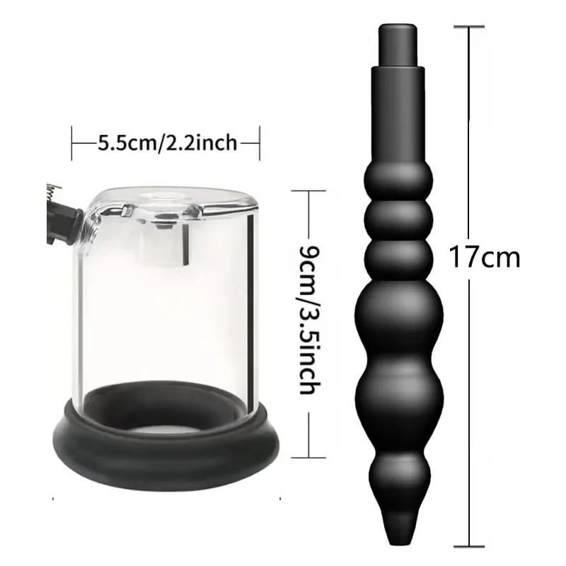 Rosebud Prostate Massager Anal Plug Vacuum Pump Butt Beads Sucking Cup Gay BDSM Sex Toys Adult Anus Dilator Man Masturbators — image 6