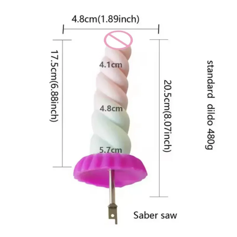 Sabre sticksåg fram- och återgående såg Stor silikondildos fram- och återgående såg 3XLR VAC-U-LOCK Adapter Tillbehör Sexmaskin