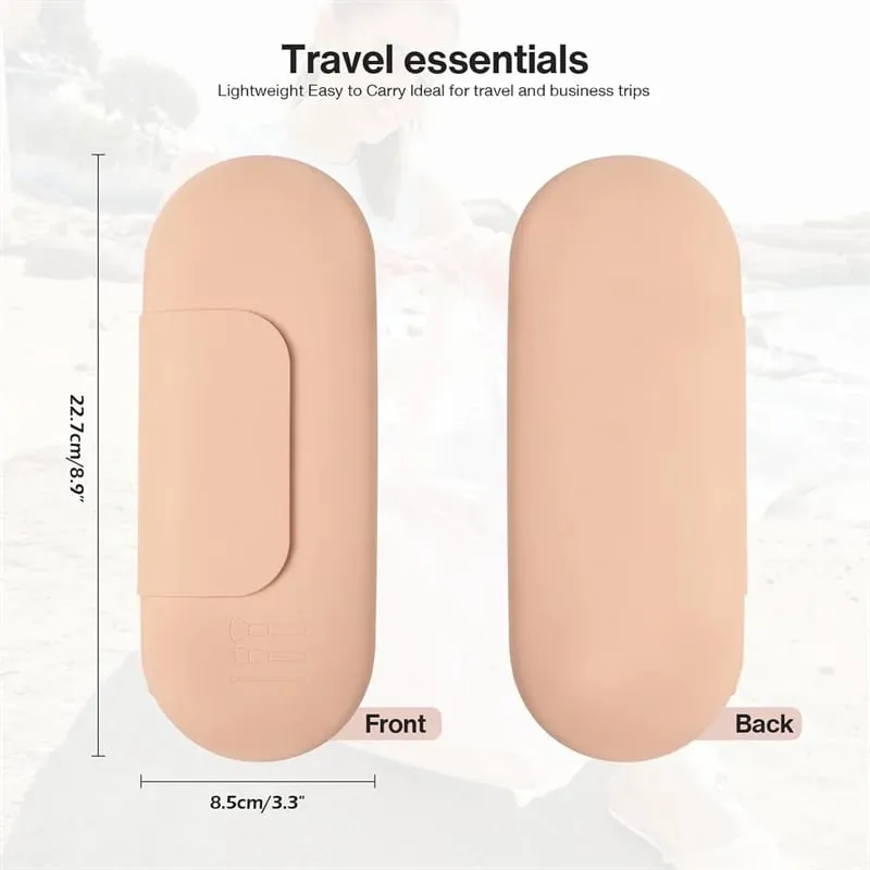 Silicone Makeup Brush Holder Travel Cosmetic Bag Case Soft Portable Cosmetic Face Brushes Holder with Magnetic Closure — image 4