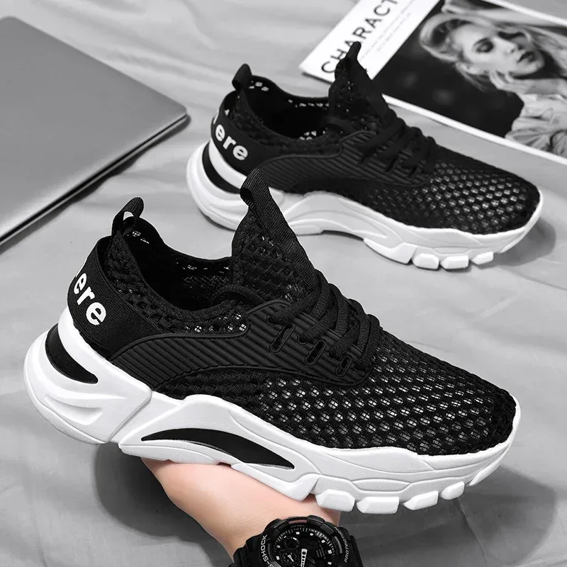 Summer Men Casual Shoes Breathable Mesh Mens Walking Shoes Lightweight Running Sneakers Soft Couple Jogging Tennis Sport Shoes — image 2