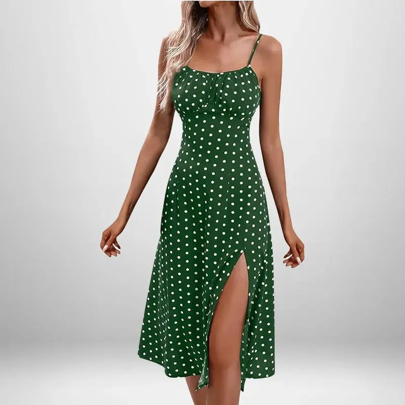 Women Elegant Floral Beach Vacation Streetwear Sexy Low Cut Beach Party Slim Slit Dress Chic Bodycon Lady Sleeveless Vestidos — image 16