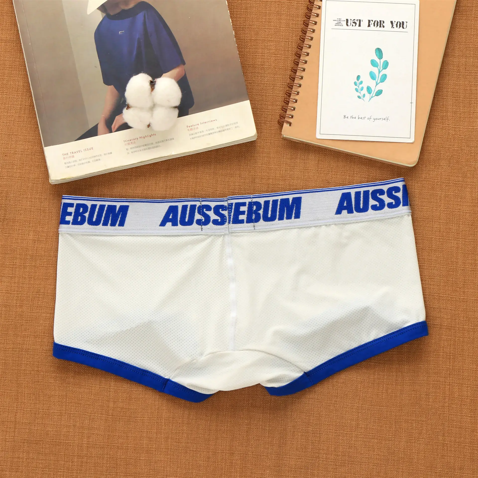 Men's mesh panties low waist fashion breathable mesh nest letter youth boxers — image 6