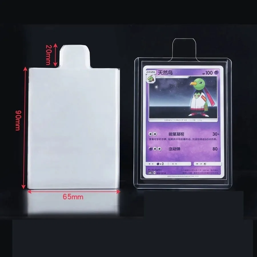 65*90mm 100pcs Bulge Games Card Sleeves For Pokemon Cards Transparent Playing Protector Trading Folder Case Holder Kids Toy Gift — image 5