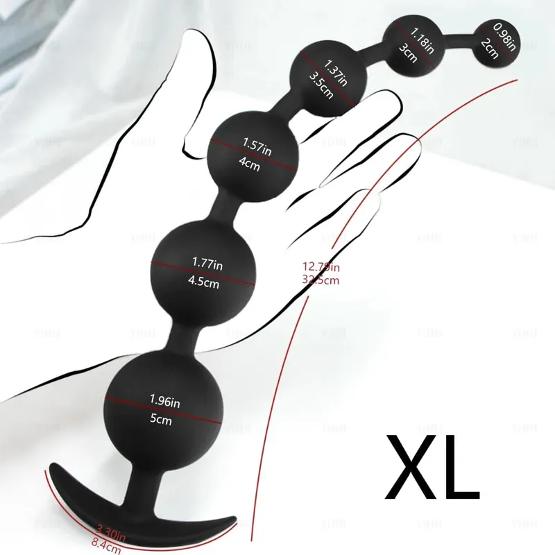 Mahabang Anal Beads Anal Plug Malaking Butt Plug Anal Balls Mga Laruang Sex Para sa Babae Mga Lalaki Prostate Massage Pull Bead Dildo Deep Vaginal Anal Toy — image 10