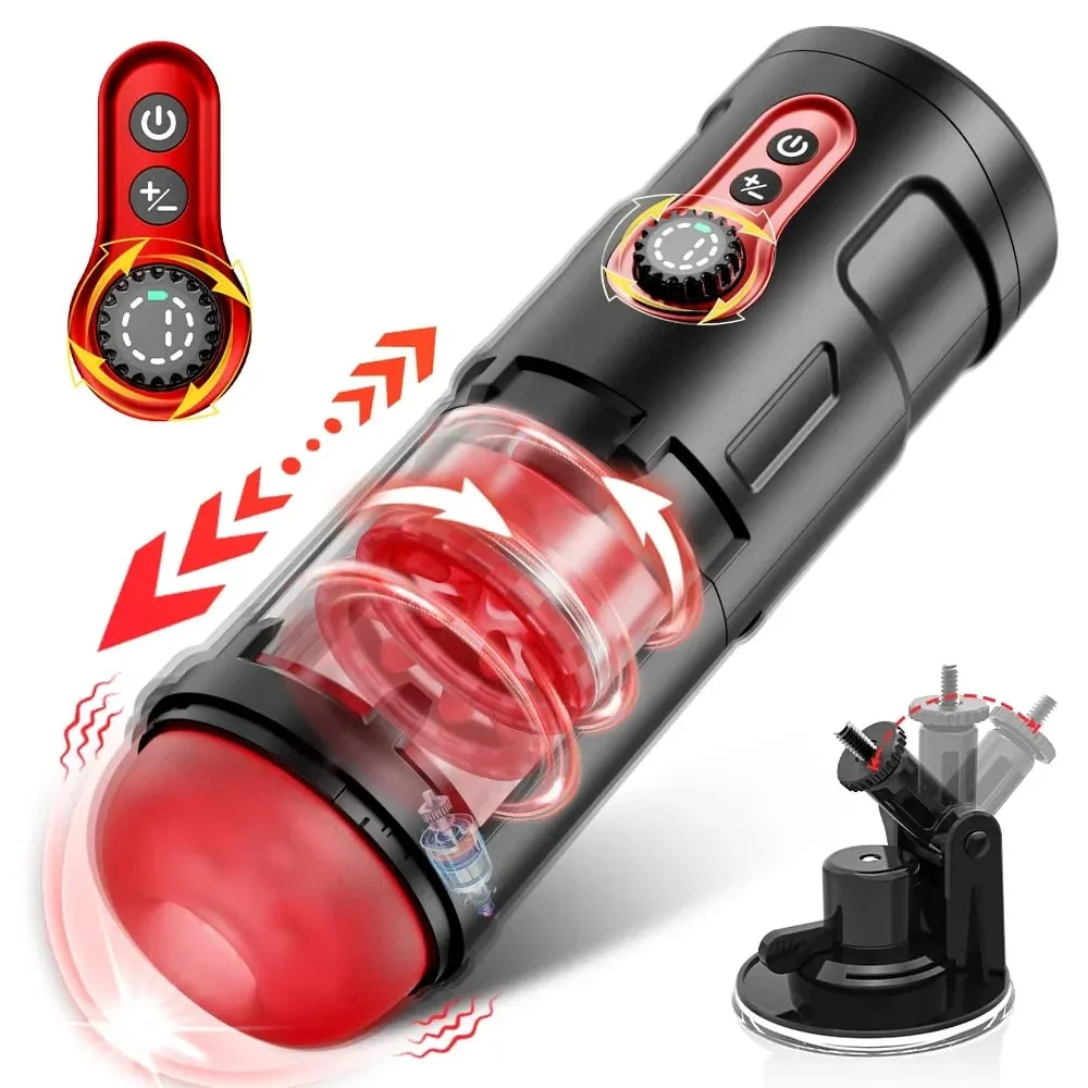 Masturbador masculino automático, rotação telescópica, máquina de sucção, pistão, boquete, produtos adultos, masturbação, brinquedo sexual para homens — image 1