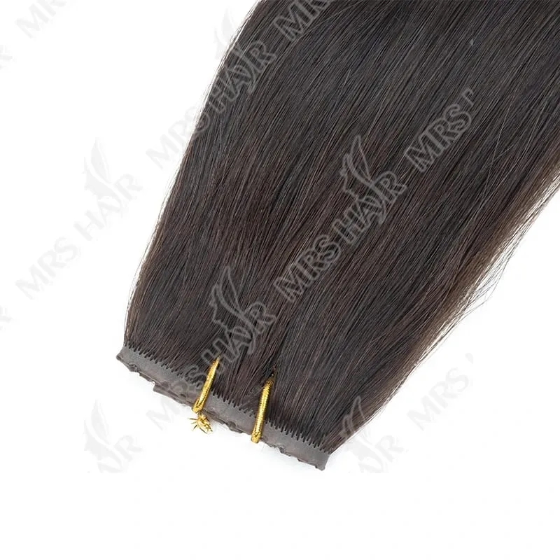 XO Twin Tabs Butterfly Hair Weft Extensions Human Hair Double Injected PU Weft Hole Flat Twin Tabs Real Natural Microlink Hair — image 9