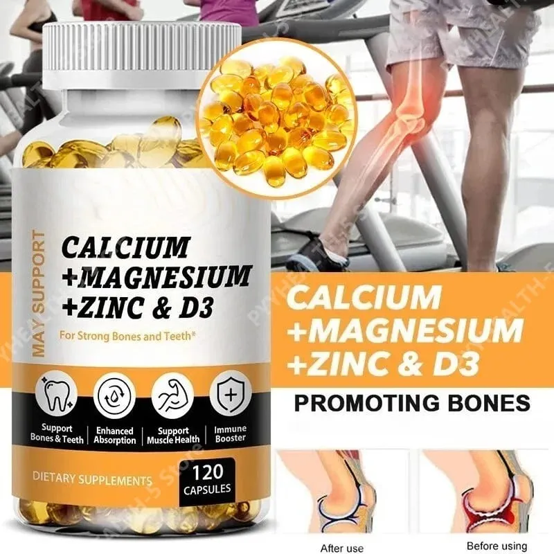 Calcium Magnesium Zinc with Vitamin D3 Softgels 120 Count Easy Swallow Daily Nutritional Support for Men Women For Adults — image 5
