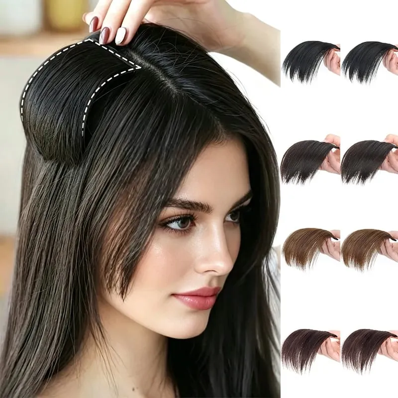 2pcs Synthetic Overhead Hair Clip Style Hair Invisible Extension Increases Hair Volume Hair The Top of Hairpiece for Women — image 2