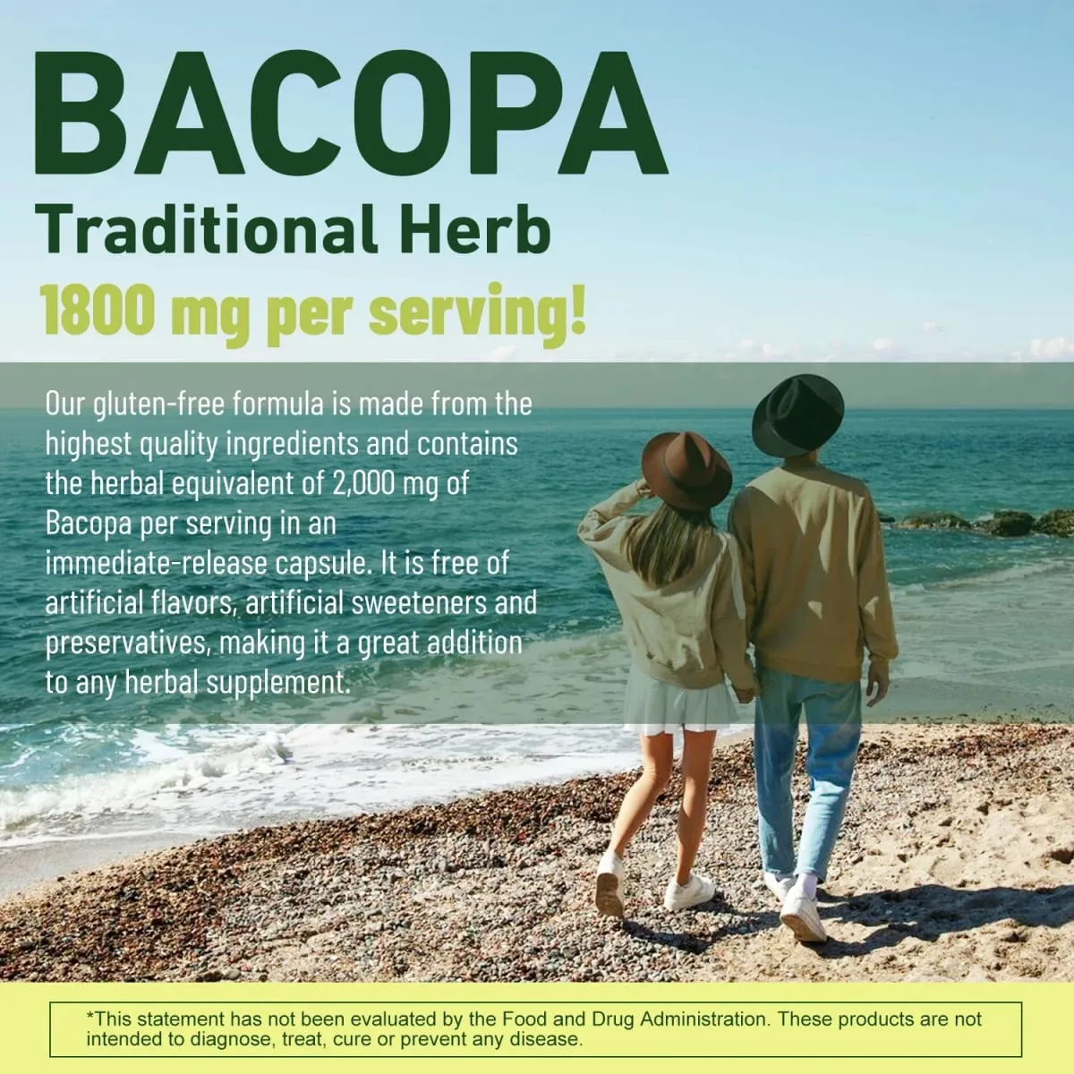 תמצית Bacopa Monnieri - עוזרת לחשיבה ברורה ומשפרת זיכרון עיכוב הזדקנות תוספי תזונה — image 6