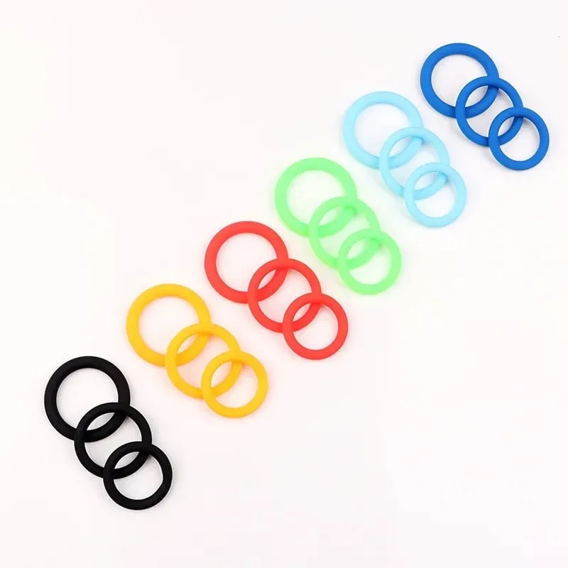 3Pcs/Set Cock Rings Silicone Penis Ring Male Delay Ejaculation Penis Lasting Erection Scrotum Testis Restraint Sex Toys For Men — image 3