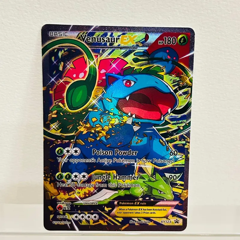 Lucario EX 107/111 English Card Holographic Foil Texture DIY Premium Anime Collection Card — image 9