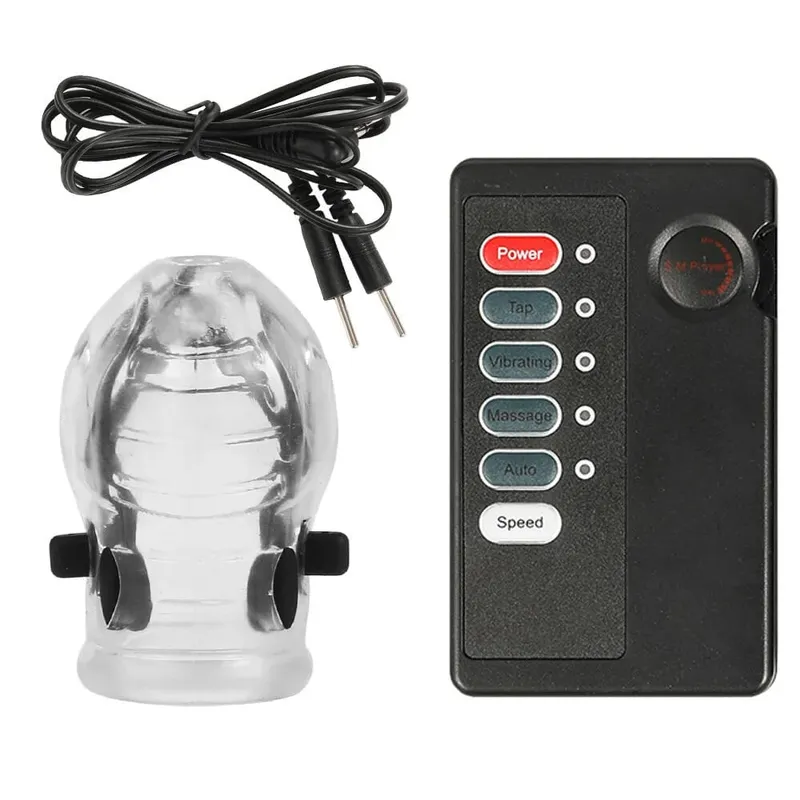 Panlalaking Penis Lock Cock Ring Pagkaantala ng Ejaculation Electric Shock Electro Shock Penis Ring Reusable Cockring Adult Sex Toys — image 1