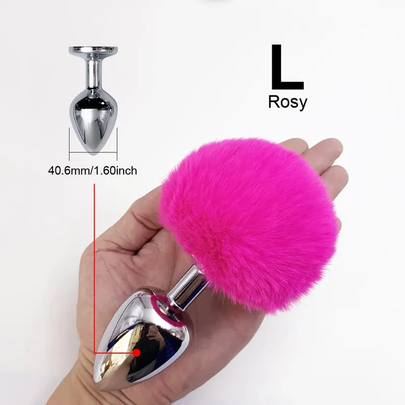 5 Colors 5 Sizes Stainless Steel Rabbit Tail Butt Anal Plug Sex Toy Adult Women Male Sexy Couple Toys Adults Fun Gay Dildo Gifts — image 10