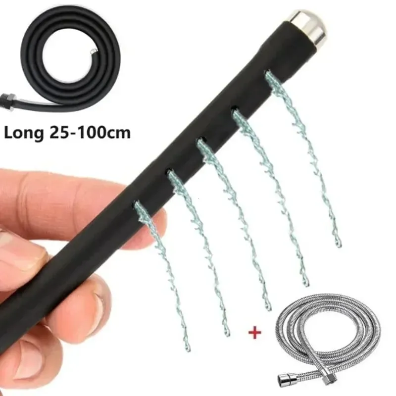 Silicone longo 58cm contas anais plug dilatador douche enema vagina kit de limpeza buttplug seringa cabeça de chuveiro brinquedo sexo gay para casais — image 6