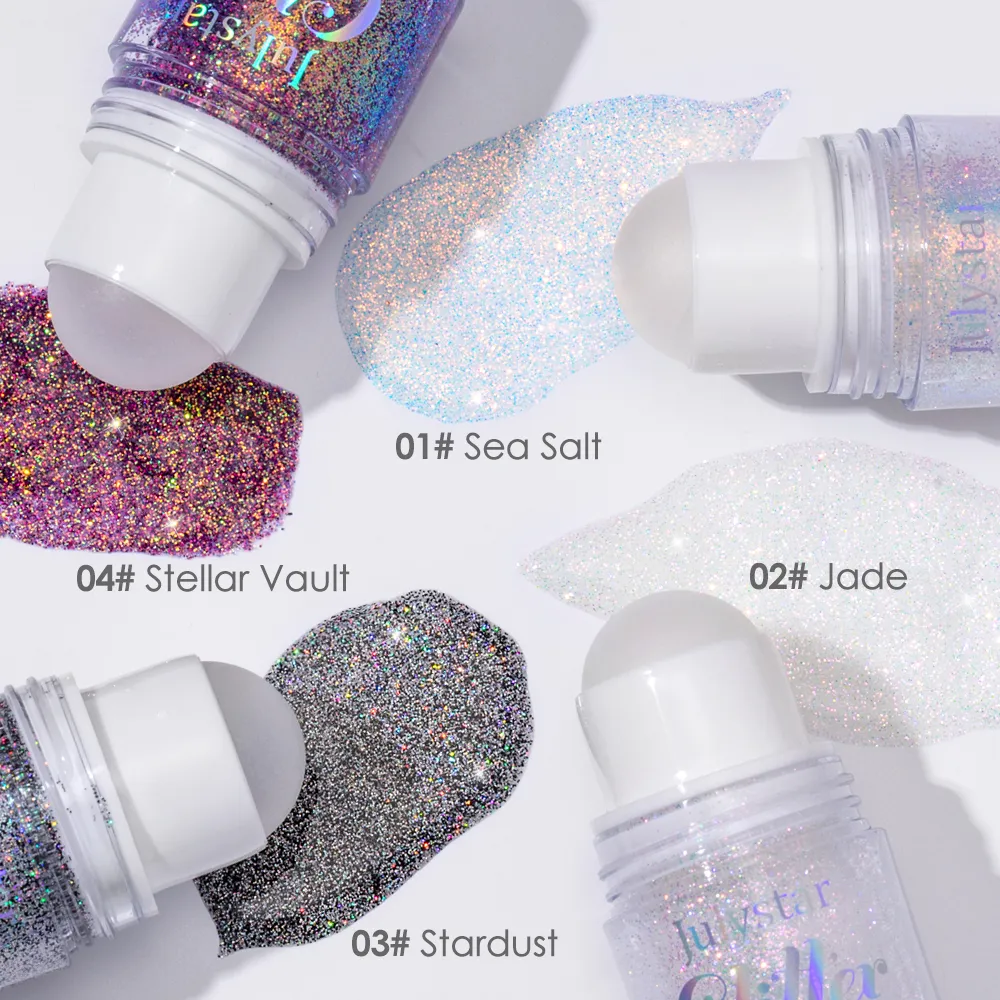 Rolando lantejoulas glitter gel rosto pintura corporal brilhante líquido verde branco pérola brilho sombra de olho iluminar palco maquiagem decoração — image 7