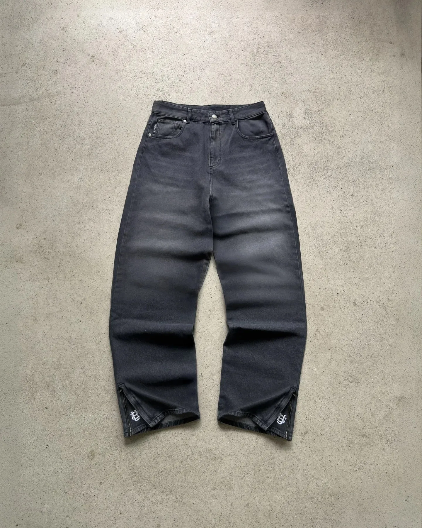 2026 Japanese style high street patchwork embroidered jeans men's goth Harajuku fashion wide leg jeans y2k retro casual pants