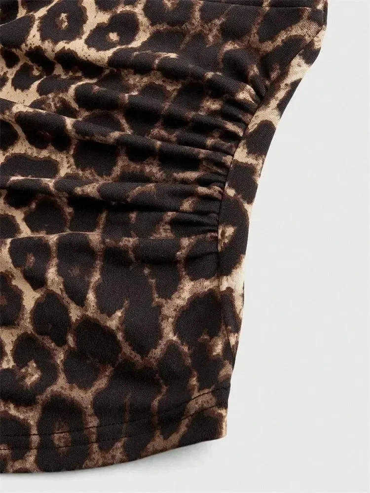Top corto liso con cuello en V y espalda descubierta para mujer, Top corto con cuello Halter, Sexy Y2K, sin mangas, parte de arriba ropa informal fruncida — image 9