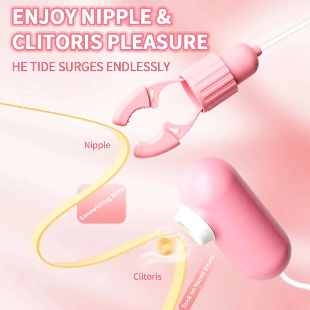 Sex Toys for Women Couple Breast Massage 12 Frequency Nipple Clamps Clitoral Clip Nipple Vibrator Nipple Clitoral Stimulation — image 3