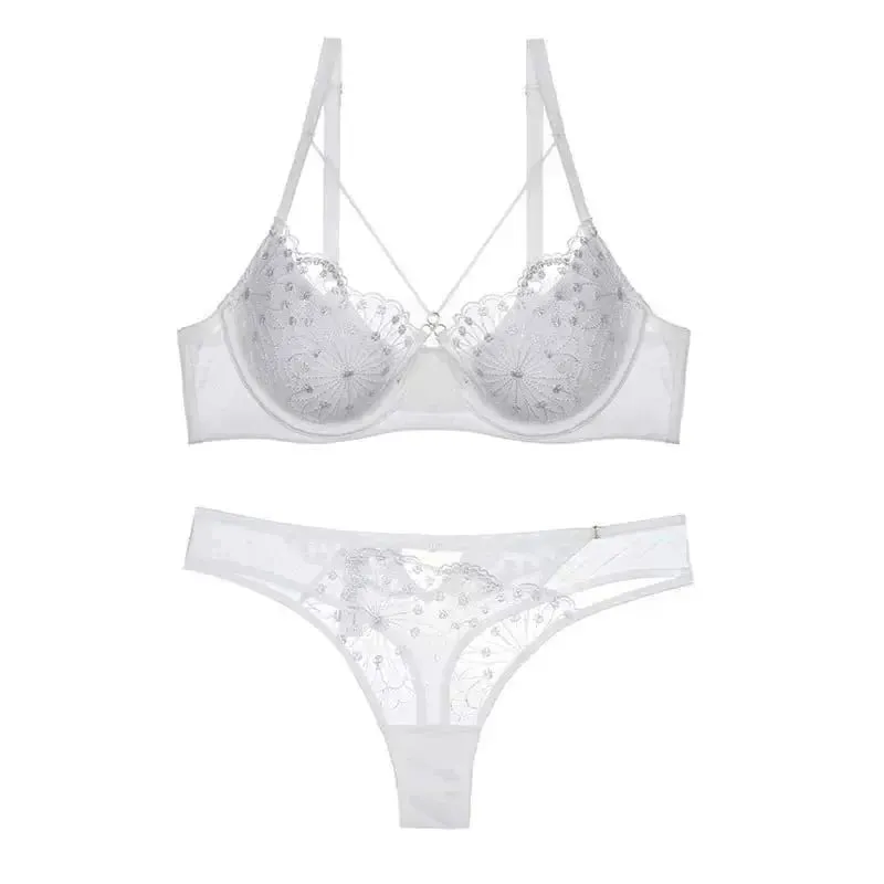 Pure Desire Sexig fransk spetsbh för kvinnor Sommar Tunn Cup Push-Up BH Casual Mode Underkläder Underkläder 34‑40 BANERDANNI — image 11