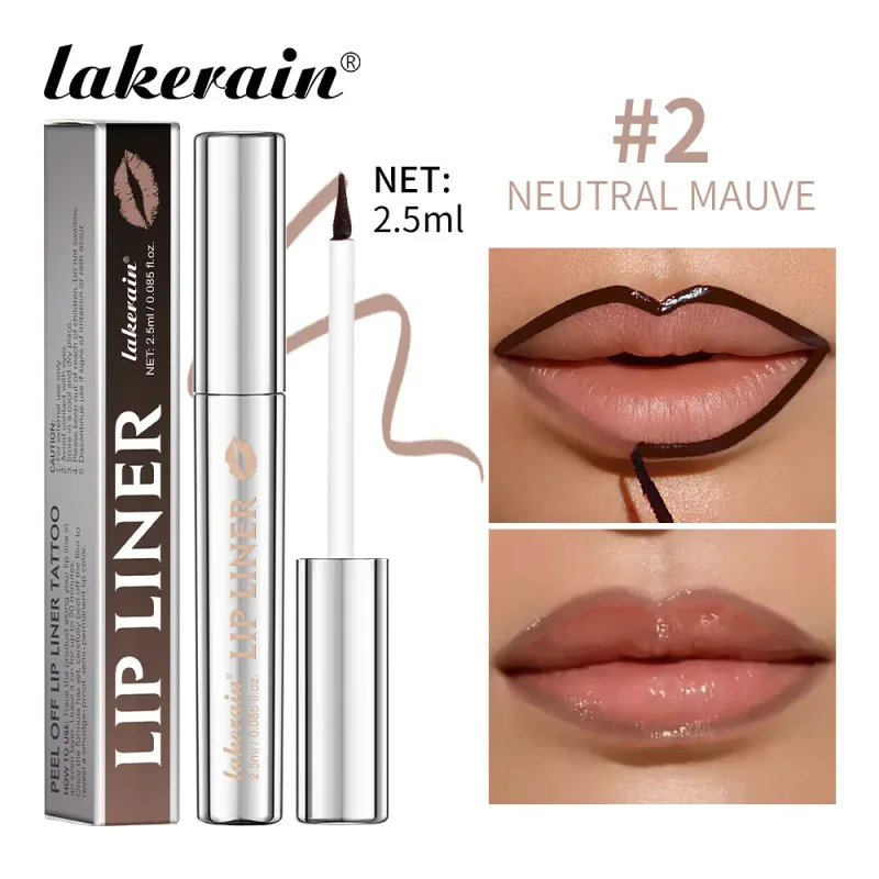 Lakerain Peel Off Lip Liner Impermeabile a prova di sbavature Lip Liner Colore a lunga durata Non sbiadisce Idrata Nutrire Contorno labbra Trucco — image 8