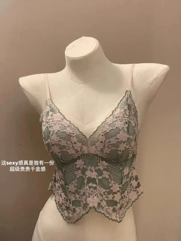 Elegant French Embroidered Halter Bra Small Chest Wrinkle-Free Lingerie Set Beauty Back UK Fit Adjustable Comfort Summer MOYISU