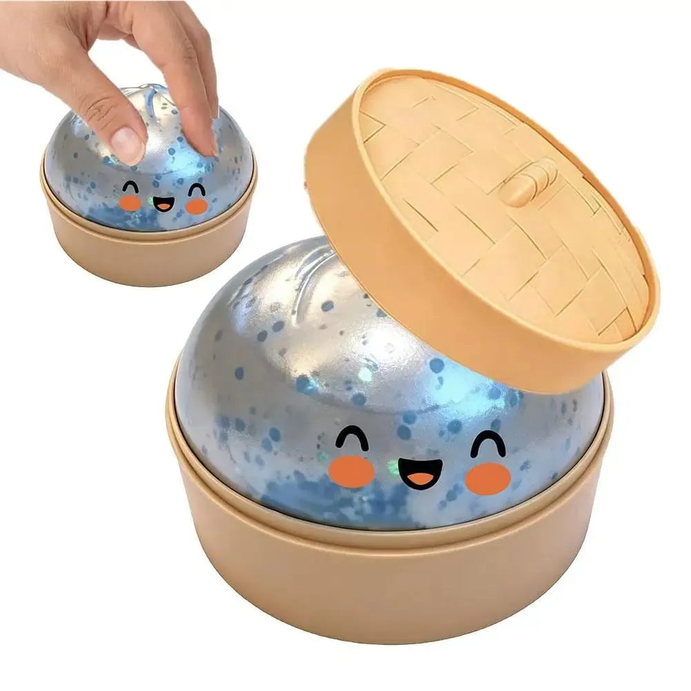 Large Dumpling Pillow Soft Huggable Plush Toy for Home Decor Adorable Dumpling Shape with Playful Expression Dough Ball