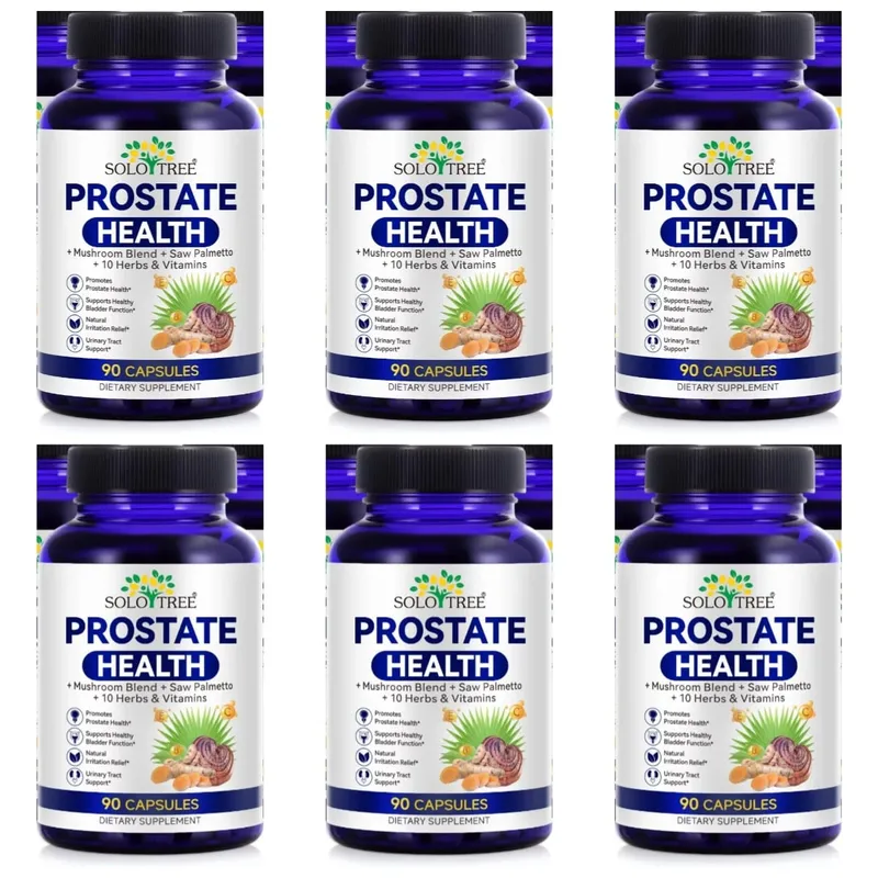 Cápsulas de saúde da próstata Saw Palmetto Reishi Urtiga Cúrcuma para bexiga urinária bem-estar e suporte de fluxo masculino 90 contagens — image 12