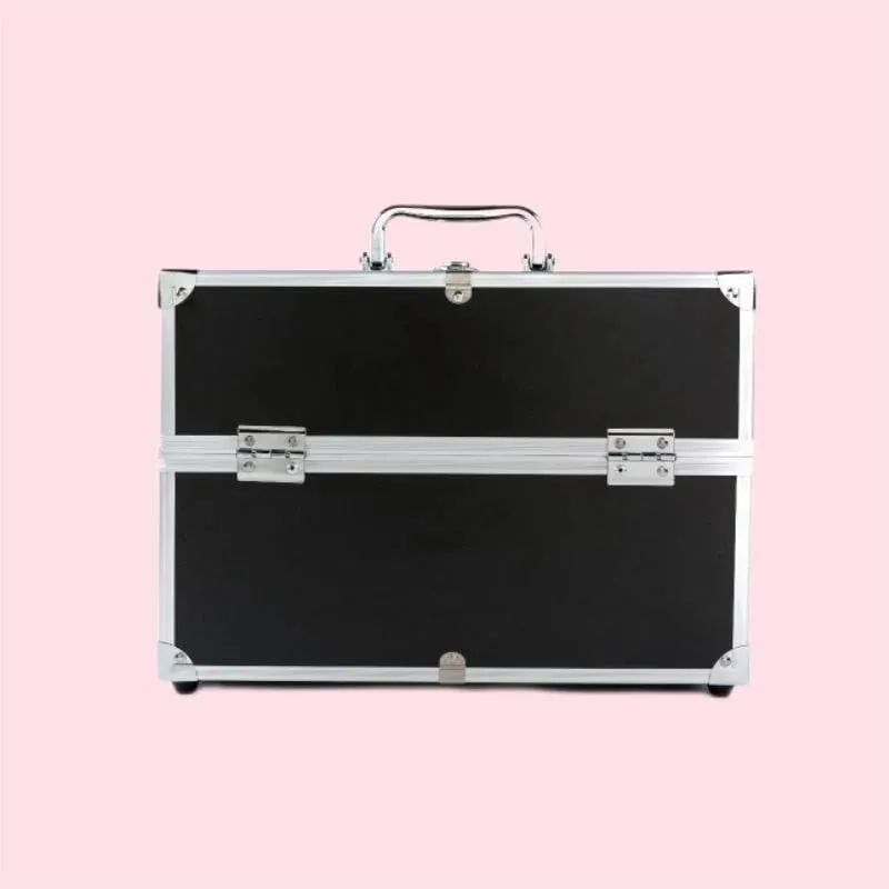 Professional Aluminum Alloy Cosmetic Case Large Capacity Multilayer Portable Storage Box Nail Tattoo Makeup Beauty Salon Supplie