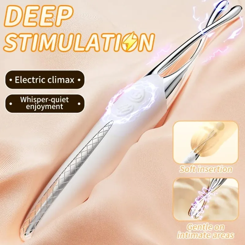 E-stim vibrador 10 eletro choque estimulação elétrica 10 vibrações poderosas brinquedo sexual g-ponto feminino prazer erótico presente menina — image 2